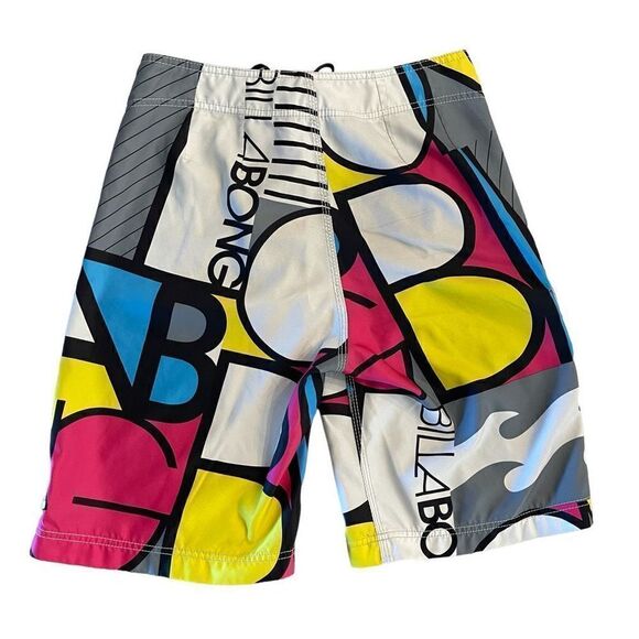 Billabong Mens Boardshorts Summer Abstract Multicolour Print Size 32 - Picture 2 of 7